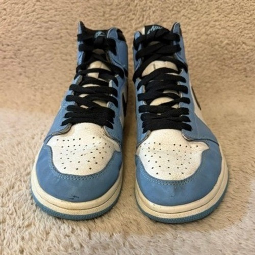 Nike Air Jordan 1 Retro High Blue Black White Shoes 555088-134 Womens 7.5 NO BOX - Picture 2 of 9